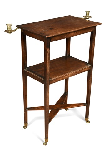 Lot 414 - A George III small mahogany two-tier reading table