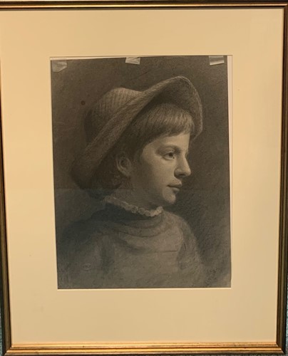 Lot 374 - H Ward (19th century), portrait of a boy,...