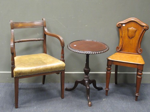 Lot 623 - A Regency style armchair with rope twist and a...