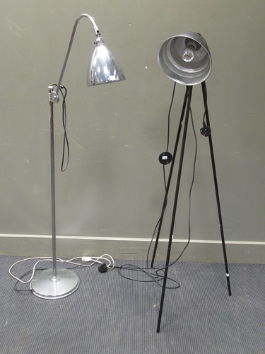 Lot 629 - Two modern floor lamps, largest 140cm high