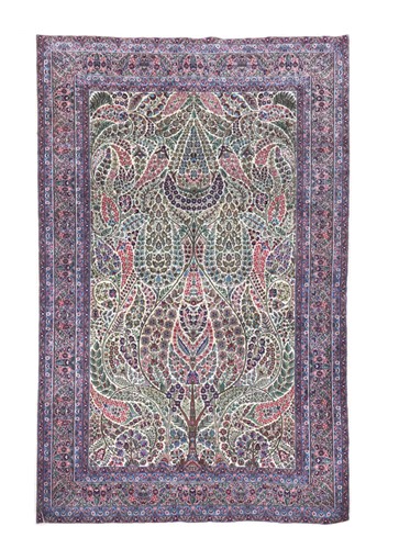 Lot 634 - A finely-woven Kashan rug, circa 1920