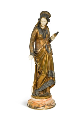 Lot 105 - Albert Ernest Carrier-Belleuse (1824-1887), La fileuse