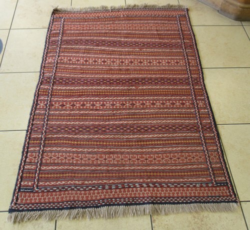 Lot 681 - An African striped rug, 163 x 109cm