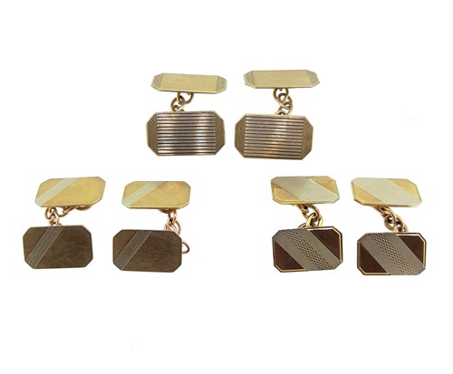 Lot 202 - A trio of cufflinks