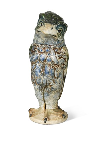 Lot 40 - Robert Wallace Martin for the Martin Brothers, a stoneware jar and cover, 1905