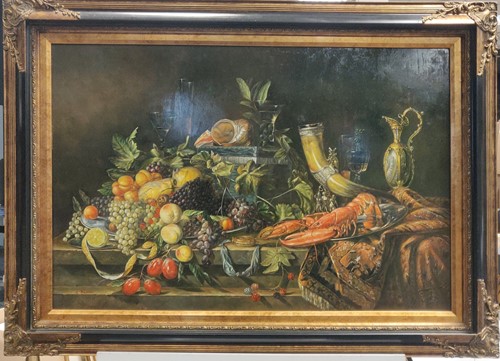 Lot 390 - I. Barrow (Modern British) Still life with a...