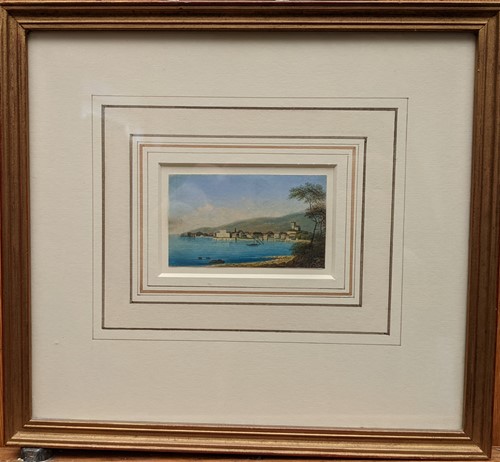 Lot 365 - View of Vevey, Lac Léman, Switzerland, gouache,...