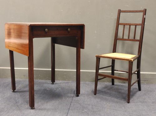 Lot 548 - A mahogany and satinwood banded chair with...