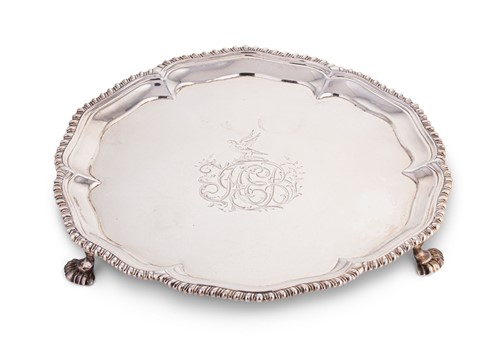 Lot 538 - A George III 18th century silver waiter, mark of Ebenezer Coker