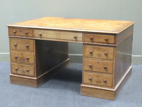 Lot 533 - A 19th century leather inset mahogany...