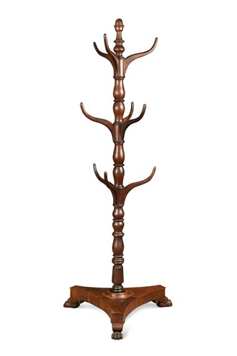 Lot 395 - A mahogany hat stand, 19th century