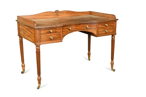 Lot 485 - A mahogany gentleman's writing table in the style of Gillows, 19th century