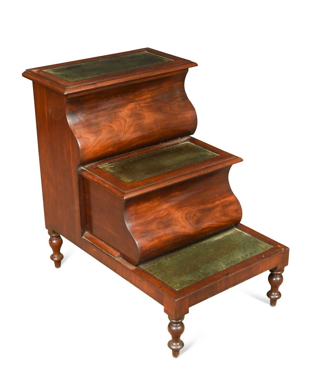 Lot 509 - A Victorian mahogany three step commode,