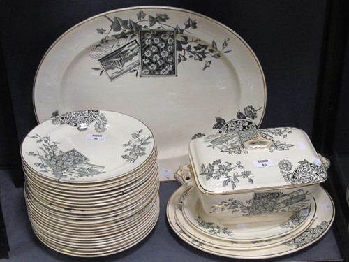 Lot 46 - A 19th century Aesthetic style dinner service...