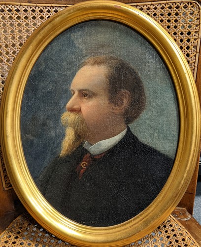 Lot 405 - English School Portrait of a gentleman signed...