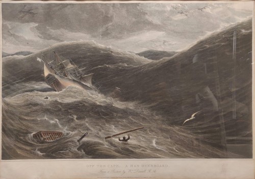 Lot 368 - William Daniell, 'Off the Cape a Man Overboard'...