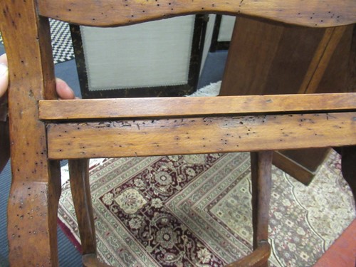 Lot 580 - A set of six Louis XV caned side chairs