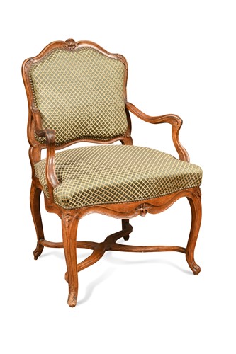 Lot 492 - A French Regence armchair