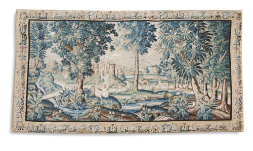 Lot 613 - A large Flemish verdure tapestry, late 17th or early 18th century