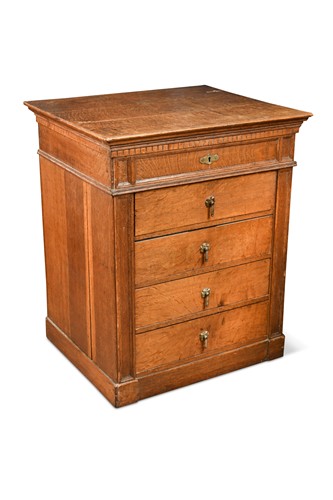 Lot 599 - A French oak chest, circa 1900