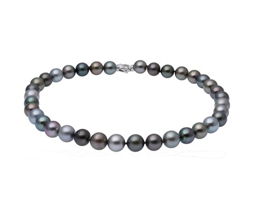 Lot 213 - A multicolour south sea Tahitian pearl necklace