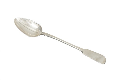 Lot 572 - A William IV silver basting spoon