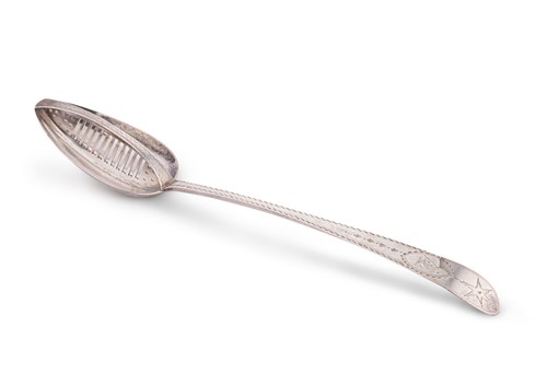 Lot 696 - Dublin-  A George III 18th century silver straining spoon