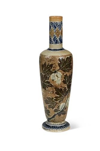 Lot 38 - Robert Wallace Martin for Martin Brothers, a stoneware vase, 1876