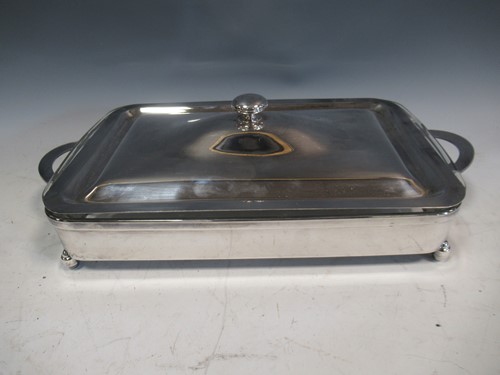 Lot 271 - Christofle plated tureen and cover with glass...