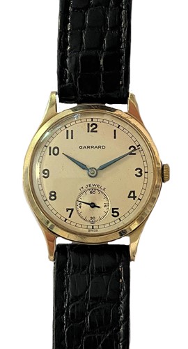 Lot 389 - Garrard - A 9ct gold wristwatch