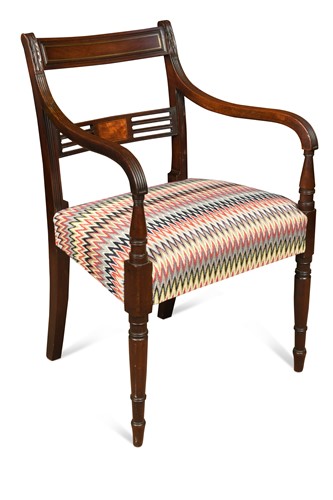 Lot 554 - A Regency Cuban mahogany desk chair
