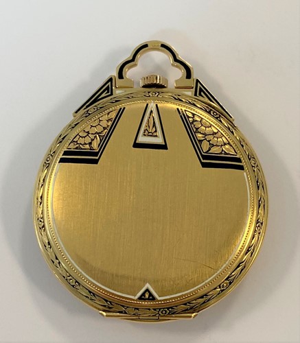 Lot 351 - Unsigned - An 18ct gold open faced dress pocket watch