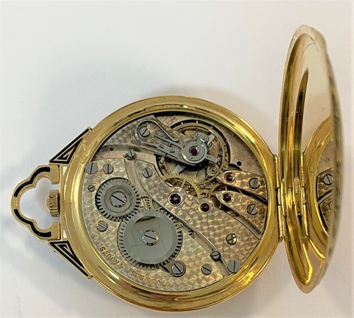 Lot 351 - Unsigned - An 18ct gold open faced dress pocket watch