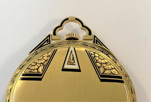 Lot 351 - Unsigned - An 18ct gold open faced dress pocket watch