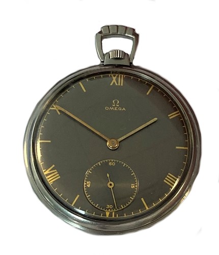 Lot 322 - Omega - A steel open faced pocket watch