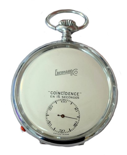 Lot 330 - Eberhard & Co. - A steel 'Coïncidence' 15 seconds base chrono-comparator