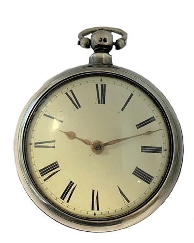 Lot 310 - Thomas Walder, Arundel - An early 19th century Sterling silver pair cased pocket watch