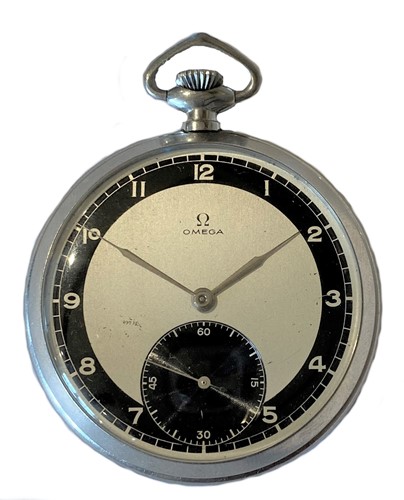 Lot 323 - Omega - A steel open faced pocket watch