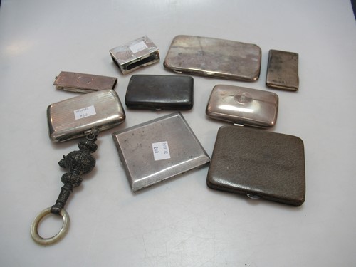 Lot 227 - A collection of silver cigarette cases,...