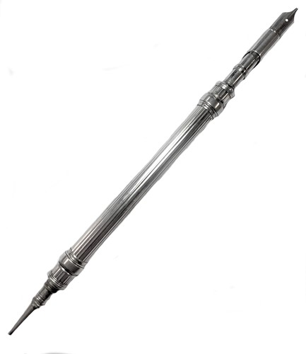 Lot 441 - A rare George IV silver combined pen and pencil, mark of Mordan & Co.
