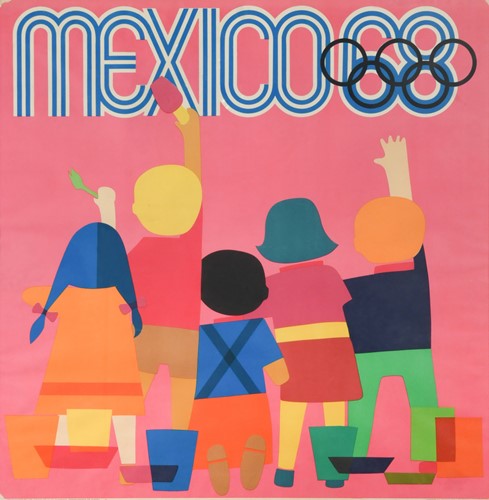 Lot 329 - An original poster for the 1968 XIX Summer Olympic Games, Mexico