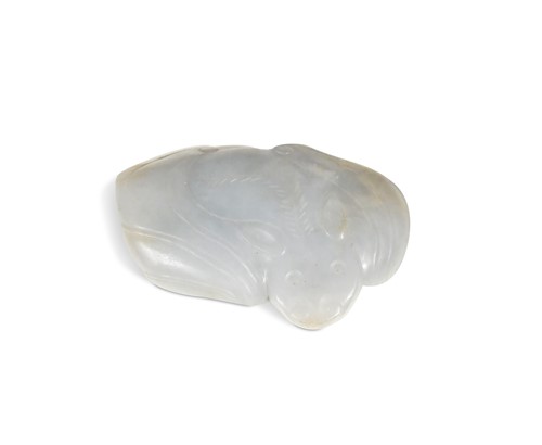 Lot 168 - A Chinese mutton fat Jade bat pendant, late Qing Dynasty circa 1900