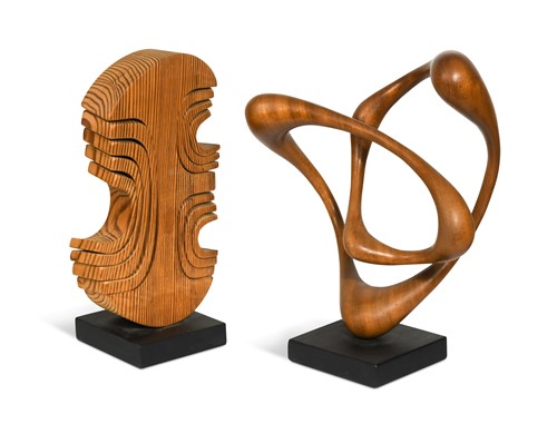 Lot 125 - John Spielman (1944-), two abstract wooden sculptures