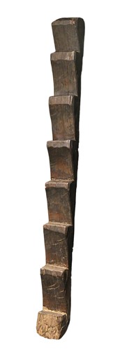 Lot 136 - A North East Nepal six-step ladder, 18th/19th century
