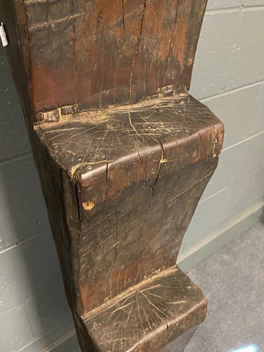 Lot 136 - A North East Nepal six-step ladder, 18th/19th century