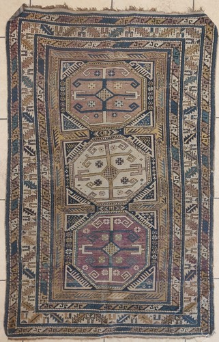 Lot 607 - A Samarkand wool rug, early 20th century