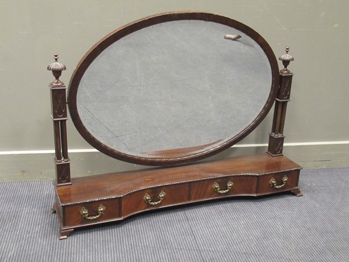 Lot 483 - A George III style mahogany dressing table...