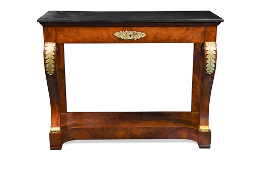 Lot 567 - An Empire style mahogany console table