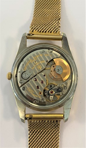 Lot 413 - Universal, Genève - A gold plated 'Polerouter' wristwatch on a later bracelet stamped 14K