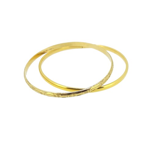 Lot 14 - Two plain bangles